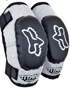NWT Fox Titan Peewee Elbow Guard in Black and Gray M/L age 6-9